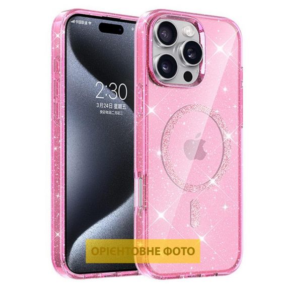 Чохол TPU Eclipse Sparkle (MagFit) для Apple iPhone 16e, Pink