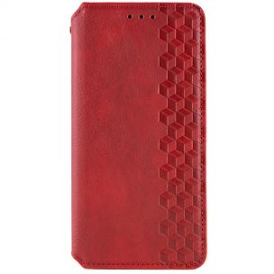 Шкіряний чохол-книжка GETMAN Cubic (PU) для Apple iPhone X / XS (5.8) Червоний