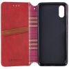 Шкіряний чохол-книжка GETMAN Cubic (PU) для Apple iPhone X / XS, Червоний