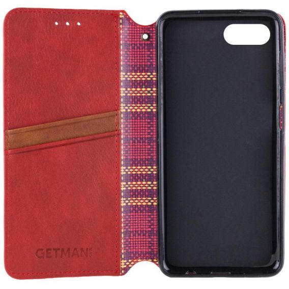 Шкіряний чохол-книжка GETMAN Cubic (PU) для Apple iPhone 7/8/SE (2020), Червоний