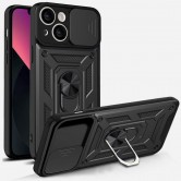 Чохол Ummi Camshield Serge Ring для Apple iPhone 14 (6.1) Чорний
