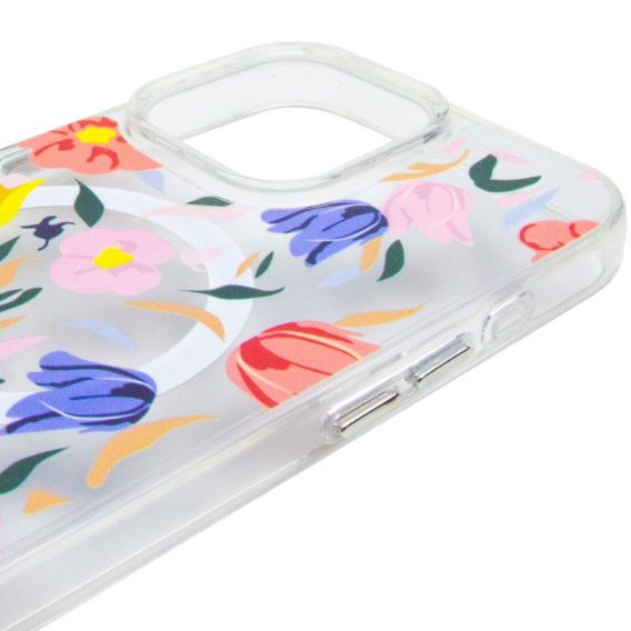 TPU+PC чохол Clear Garden with MagSafe для Apple iPhone 16 Pro, Tropical Art