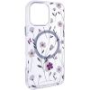 TPU+PC чохол Clear Garden with MagSafe для Apple iPhone 16 Pro Max, Cherry Petal