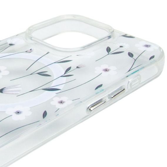 TPU+PC чохол Clear Garden with MagSafe для Apple iPhone 16 Pro Max, Cherry Petal