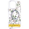 TPU+PC чохол Clear Garden with MagSafe для Apple iPhone 16e / 17e (6.1") White Gardenia