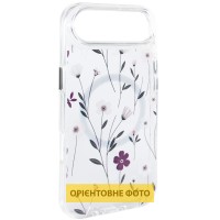 TPU+PC чохол Clear Garden with MagSafe для Apple iPhone 17 Air (6.5") Cherry Petal