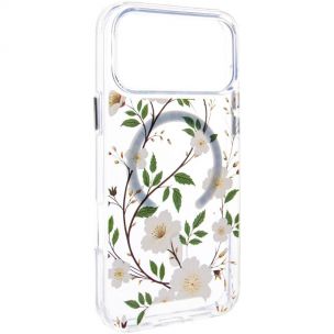 TPU+PC чохол Clear Garden with MagSafe для Apple iPhone 17 Pro, White Gardenia