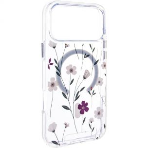 TPU+PC чохол Clear Garden with MagSafe для Apple iPhone 17 Pro, Cherry Petal TPU+PC чохол Clear Garden with MagSafe для Apple iPhone 17 Pro, Cherry Petal