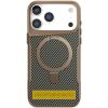TPU+PC чохол Metal Buttons with MagSafe Carbon Ring для Apple iPhone 17, Золотий