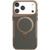 TPU+PC чохол Metal Buttons with MagSafe Carbon Ring для Apple iPhone 17 Pro, Золотий