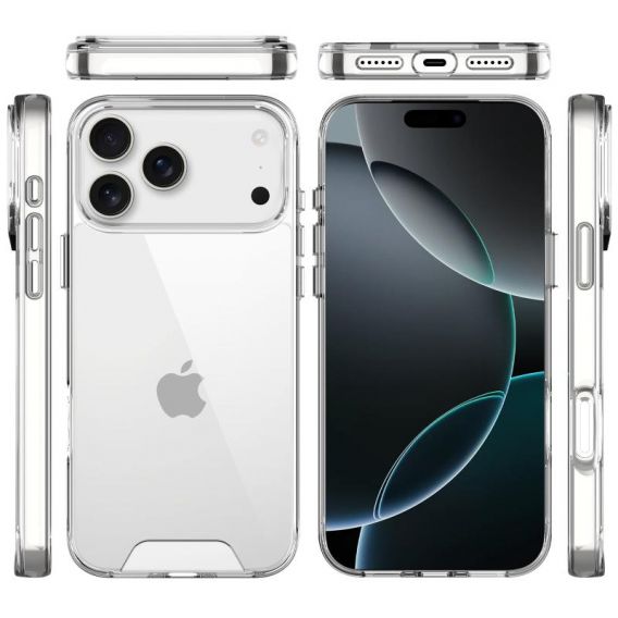Чохол TPU Space Case transparent для Apple iPhone 17 Pro, Прозорий