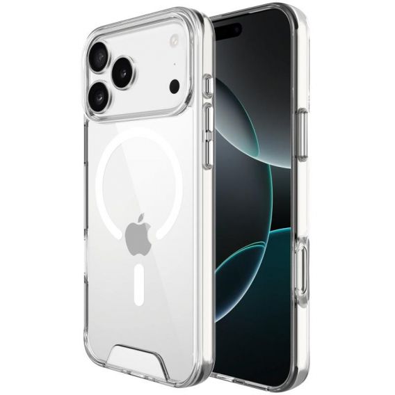 Чохол TPU Space Case with MagSafe для Apple iPhone 17 Pro, Прозорий