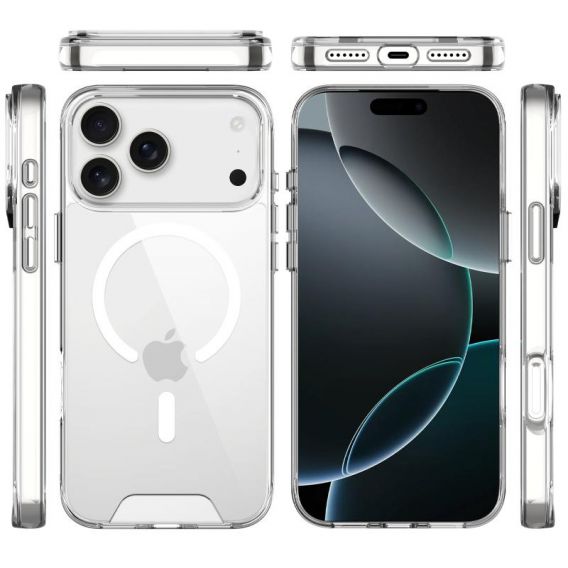 Чохол TPU Space Case with MagSafe для Apple iPhone 17 Pro, Прозорий
