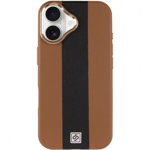 Шкіряний чохол Rally with MagSafe для Apple iPhone 17 (6.3") Brown / Black
