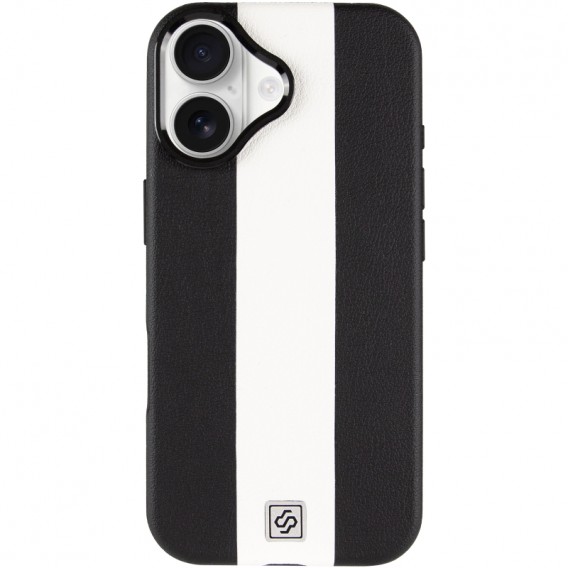 Кожаный чехол Rally with MagSafe для Apple iPhone 17 (6.3) Black / White