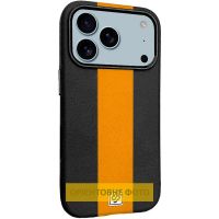 Шкіряний чохол Rally with MagSafe для Apple iPhone 17 Air, Black / Orange