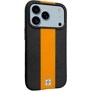 Шкіряний чохол Rally with MagSafe для Apple iPhone 17 Pro, Black / Orange Шкіряний чохол Rally with MagSafe для Apple iPhone 17 Pro, Black / Orange