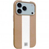 Кожаный чехол для iPhone 18 Pro Max / iPhone 17 Pro Max Epik Rally с MagSafe, Бежевый / Beige / White