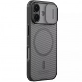 Карбоновая накладка Nillkin CamShield Pro Magnetic для Apple iPhone 17 (6.3 дюйма) Transparent black Карбоновая накладка Nillkin CamShield Pro Magnetic для Apple iPhone 17 (6.3 дюйма) Transparent black