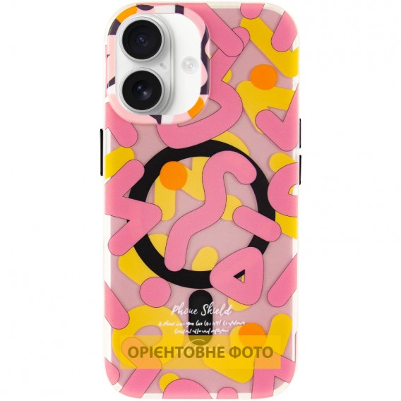 TPU чехол Pastel Chaos with MagSafe для Apple iPhone 16 (6.1 дюйма) Pink TPU чехол Pastel Chaos with MagSafe для Apple iPhone 16 (6.1 дюйма) Pink