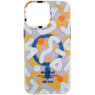 TPU чехол Pastel Chaos with MagSafe для Apple iPhone 16 Pro Max, White
