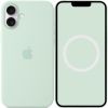 Чохол Silicone case (AAA) with Magsafe and Animation (button) для Apple iPhone 16 Plus, Aquamarine