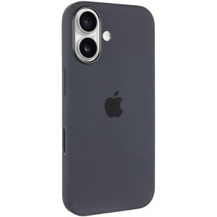 Чохол Silicone case (AAA) with Magsafe and Animation (button) для Apple iPhone 16 Plus, Black