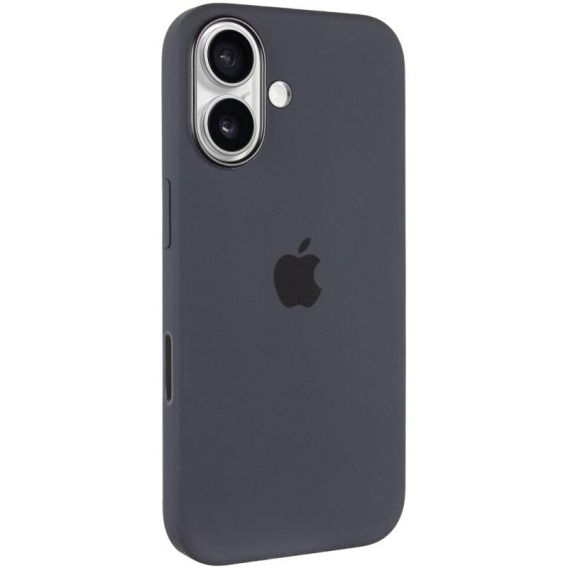 Чохол Silicone case (AAA) with Magsafe and Animation (button) для Apple iPhone 16 Plus, Black