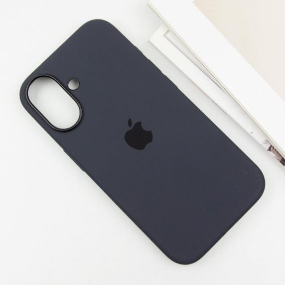 Чохол Silicone case (AAA) with Magsafe and Animation (button) для Apple iPhone 16 Plus, Black