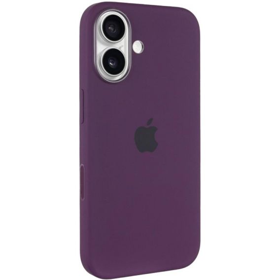 Чохол Silicone case (AAA) з Magsafe and Animation (button) для Apple iPhone 16 Plus, Plum