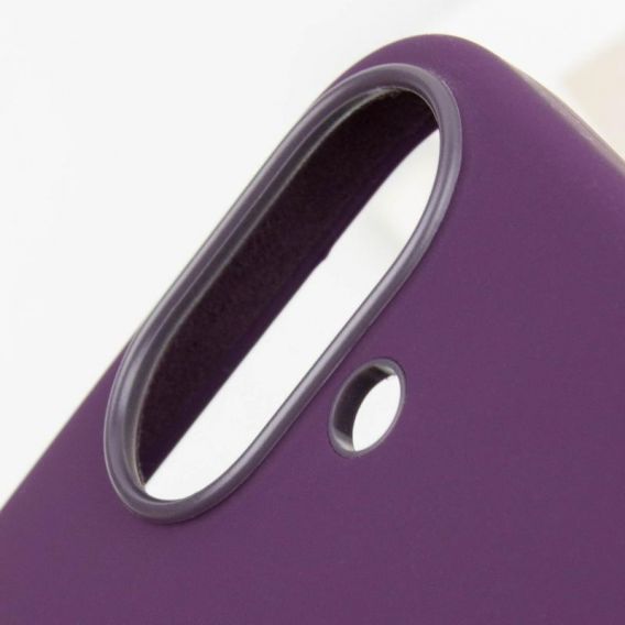 Чохол Silicone case (AAA) з Magsafe and Animation (button) для Apple iPhone 16 Plus, Plum