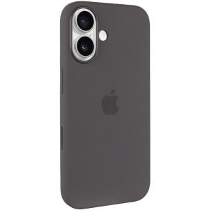 Чохол Silicone case (AAA) with Magsafe and Animation (button) для Apple iPhone 16 Plus, Stone Grey