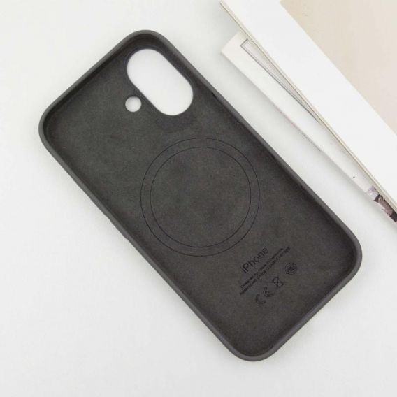 Чохол Silicone case (AAA) with Magsafe and Animation (button) для Apple iPhone 16 Plus, Stone Grey