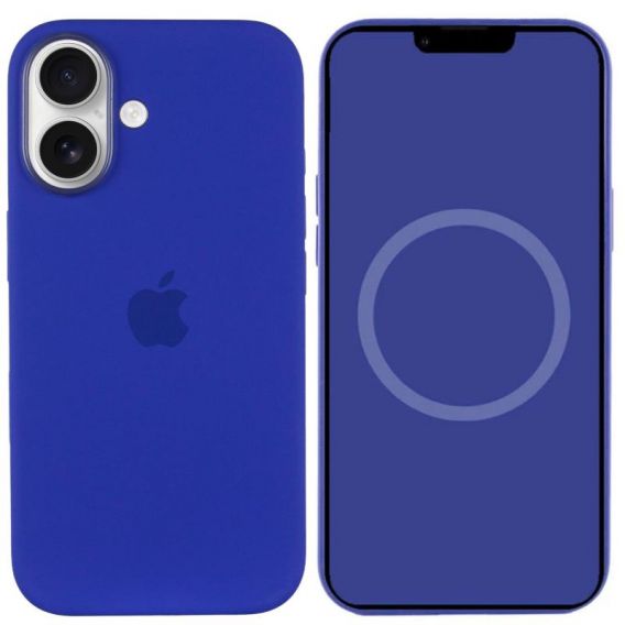 Чохол Silicone case (AAA) з Magsafe and Animation (button) для Apple iPhone 16 Plus, Ultramarine