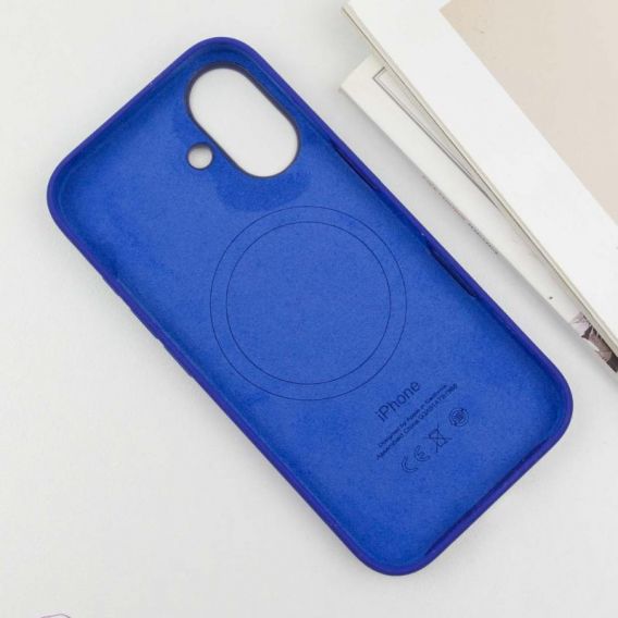 Чохол Silicone case (AAA) з Magsafe and Animation (button) для Apple iPhone 16 Plus, Ultramarine