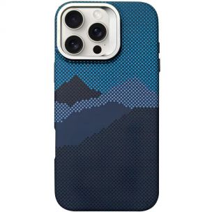 TPU чехол Pixel Craft with MagSafe для Apple iPhone 16 Pro, Mountain Blue