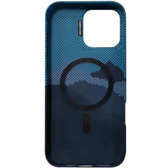 TPU чохол Pixel Craft with MagSafe для Apple iPhone 16 Pro, Mountain Blue