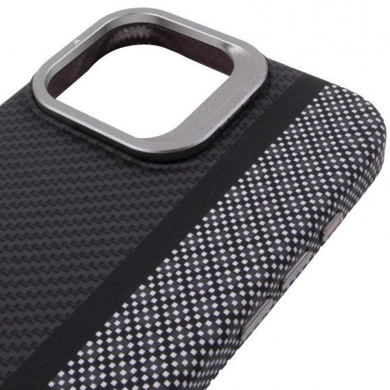 TPU чохол Pixel Craft with MagSafe для Apple iPhone 16 Pro (6.3") Carbon Line