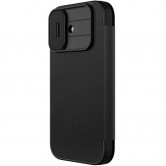 Кожаный чехол-книжка Nillkin Qin Pro Camshield для Apple iPhone 17 (6.3 дюйма) Black Кожаный чехол-книжка Nillkin Qin Pro Camshield для Apple iPhone 17 (6.3 дюйма) Black