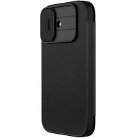 Кожаный чехол-книжка Nillkin Qin Pro Camshield для Apple iPhone 17 (6.3) Black