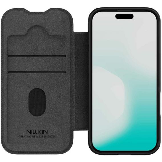 Шкіряний чохол-книжка Nillkin Qin Pro Camshield для Apple iPhone 17, Black