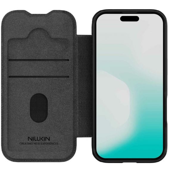 Шкіряний чохол-книжка Nillkin Qin Pro Camshield для Apple iPhone 17 Air, Black