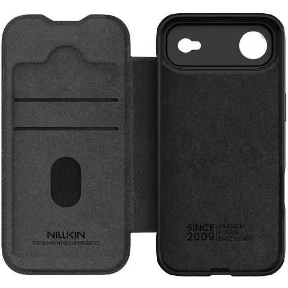 Шкіряний чохол-книжка Nillkin Qin Pro Camshield для Apple iPhone 17 Air, Black