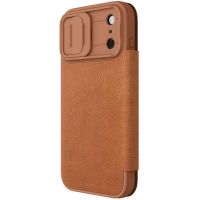 Кожаный чехол-книжка Nillkin Qin Pro Camshield для Apple iPhone 17 Pro (6.3) Brown