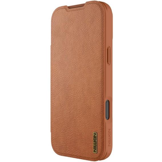Шкіряний чохол-книжка Nillkin Qin Pro Camshield для iPhone 17 Pro, Brown