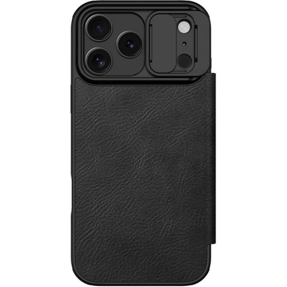 Шкіряний чохол-книжка Nillkin Qin Pro Camshield для Apple iPhone 17 Pro, Black