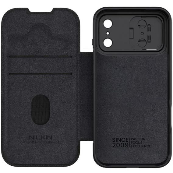 Шкіряний чохол-книжка Nillkin Qin Pro Camshield для Apple iPhone 17 Pro, Black
