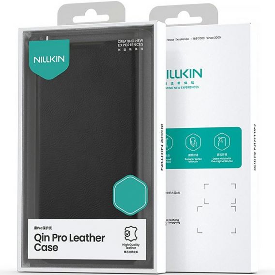 Шкіряний чохол-книжка Nillkin Qin Pro Camshield для iPhone 17 Pro Max, Black