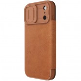 Кожаный чехол-книжка Nillkin Qin Pro Camshield для Apple iPhone 17 Pro Max (6.9 дюйма) Brown Кожаный чехол-книжка Nillkin Qin Pro Camshield для Apple iPhone 17 Pro Max (6.9 дюйма) Brown