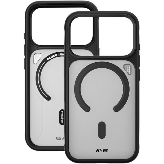 TPU+PC чохол Blueo Frosted Heat Dissipation Stand with MagSafe для Apple iPhone 17 Pro, Чорний